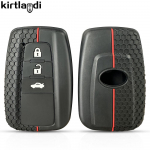 2 3 mygtukų silikoninis nuotolinio rakto dėklas dangtelis Toyota CHR Corolla Yaris Rav4 Camry Furniture Prado 150 Highlander Prius raktų pakabukas