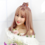 Korean Long Straight Wig with Air Bangs and Inward Buckle for Round Faces Light Ash Gray