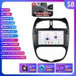 Hizpo I&scaron;manusis 7 colių Android automobilio radijas Peugeot 206 206SW 206CC Automobilio stereo sistema Ekranas Multimedia grotuvas Carplay Garso 2DIN pagrindinis įrenginys 2000 - 2008 A S8 8Core 8G 128G AI