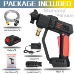 200W belaidis auk&scaron;to slėgio plovimo pistoletas, rankinis automobilių pur&scaron;kiklis, galingas automobilio ploviklis, namų sodo vandens srovės plovimo ma&scaron;ina 12V/20V standard 1 x Battery