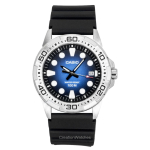 Casio Standard Analoginis Dervos Dirželis Mėlynas Ciferblatas Kvarcinis MTD-140-2AV 100M Vyri&scaron;kas Laikrodis mėlyna