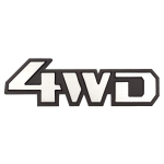 Negs-S 4WD Lipdukas Emblema Automobilis Automobilio Lipdukas Universalus Produktas 1,7 x 5,5 colio (44 x 140 mm), sidabras sidabras