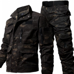 Vyri&scaron;kas vandeniui atsparus rinkinys, sniego &scaron;ildytuvas, pastorintas plius dydžio sportinio kostiumo striukė + kelnės, 2 dalių komplektas M