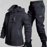 Dėvėjimui atsparus kombinezonas vyrams, lauko, statybų aik&scaron;telės, statybų, automobilių remonto dirbtuvių drabužiai, ne&scaron;varumams atsparūs ir ply&scaron;imams atsparūs drabužiai 180 juoda