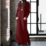 Moteri&scaron;ka žieminė &scaron;ilta suknelė Pavasarinė paprastoji maxi suknelė Vintažinė ilga megztinė Suknelė Laisvalaikio megztiniai ilgomis rankovėmis sagomis Vestidos 5XL raudona