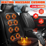 Elektrinis &scaron;ildomas vibruojantis masažinis pagalvėlė namams, automobilio sėdynei, vibratorinis masažuoklis, infraraudonųjų spindulių &scaron;ildymo kilimėlis, nugaros vibratorius, kilimėlis, skausmui, DC 12V