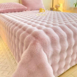 Super Mink&scaron;tas Mėtomasis Antklodė Levandų Spalvos Premium &Scaron;ilkinis Flanelinis Vilnos 3D Debesys Stilingas Žakardas Lengva Lova Antklodė Naudojimui Visais Sezonais 100x150cm rožinė