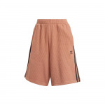 Adidas Originals Amerikieti&scaron;kos Retro Serijos Logotipo Juostų Spaudos Tiesūs &Scaron;ortai Moteri&scaron;kos Kelnės Rock-Layer-Brown IC5451 S
