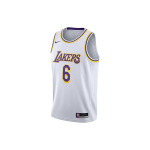Nike NBA treniruočių mar&scaron;kinėliai Fan Edition 20 - LA Lakers James Nr.. 6 Vyri&scaron;ki Vir&scaron;utiniai Drabužiai Balti CW3595-103 M