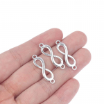 20vnt Charms Link Infinity Simbolių jungtis Sidabrinės spalvos pakabukai pasidaryk pats