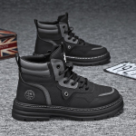 Mada Auk&scaron;takulniai 2024 Gatvės Batai Vyri&scaron;ki Odiniai Batai Mada Motociklininko Aulinukai Vyrams Žieminiai Batai Vyri&scaron;ki Batai Suvarstomi Botas Hombre 39