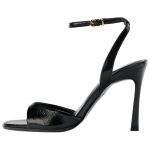 Zara PU Stilingi Minimalistiniai Commuter Sandalai su Kulk&scaron;nies Dirželiu Moteri&scaron;ki Sandalai Juodi 12318510-38 39