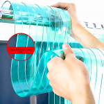 Skaidri PVC durų užuolaida - Visų sezonų vėjui atspari ir izoliuota pertvara namams ir parduotuvėms 2.2m High