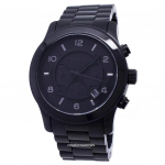 Atnaujintas Michael Kors Runway Chronograph nerūdijančio plieno juodu ciferblatu kvarcinis MK8157 100M vyri&scaron;kas laikrodis juoda