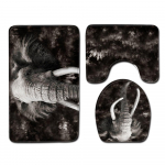 3D dramblio vonios tualeto trijų dalių grindų kilimėlis durų kilimėlis vonios kilimas three-piece set 45 * 75cm
