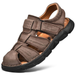 Klasikiniai vyri&scaron;ki sandalai Vasariniai natūralios odos sandalai vyrams Lauko kasdieniai prabangūs sandalai Retro vyri&scaron;ki gladiatoriaus batai Didelis dydis 38 -48 47 gray