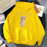 Juokingas Katės Womp Womp Meno Spaudas Džemperis Vyrams Moterims Mada Kawaii Džemperiai su Gaubtu Didelio Dydžio Vilnoniai Laisvalaikio Puloveriai Gatvės Drabužiai 3XL