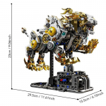 13090 Mechaninis liūtas Modelis 1073 vnt. Statybinės kaladėlės Plytos Gyvūno rinkinys Gyvūnų pasaulis Surinkimo žaislas Gimtadienio dovanoms