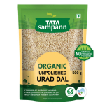 Tata Sampann ekologi&scaron;ki ne&scaron;lifuoti urad pupelių milteliai 500 g pakuotė Didelis baltymų ir skaidulų kiekis Indijos ank&scaron;tinė daržovė
