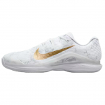 NikeCourt Air Zoom Vapor 12 HC Magnolia Vyri&scaron;ki sportbačiai Balti Pure-Platinum Metallic-Gold HV1486-100 40