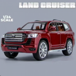 LYZRC Nauja 1:24 Toyota LAND CRUISER LC300 Prado SUV Lydinio Automobilio Modelis Diecast Metalinis Žaislas Visureigiai Automobilio Modelis Simuliacija Vaikų Dovana juoda