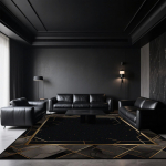 Juodo marmuro kilimai svetainei, tamsių tonų dekoravimas, namų sofa, didelio dydžio kilimai, miegamasis, drabužinė, trumpo aksomo grindų kilimėlis 80x160cm