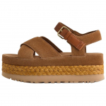 UGG Aubrey Mados Trendo Vienos Juostelės Basutės Moteri&scaron;kos Basutės Ruda 1167471-CHE 36 brown