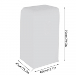 Oro kondicionieriaus vandeniui atsparus uždangalas lauko i&scaron;orinis kondensatorius namų saugojimas apsauga nuo dulkių apsauga nuo saulės priekinio pakrovimo skalbinių džiovyklės uždangalai dėklas balta