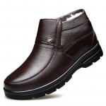 Nauji vyri&scaron;ki natūralios odos batai žieminiai sniego batai vilnos vidinis neslystantis tėčio kulk&scaron;nies batai vandeniui atsparūs &scaron;ilti vyri&scaron;ki medvilniniai batai 48