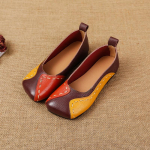 Nauji rankų darbo karvės odos batai, moteri&scaron;ki prabangūs vintažiniai lop&scaron;eliai, moteri&scaron;ki keturkampiai, ploni moteri&scaron;ki mokasinai 35 bordinė