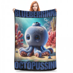 Blueberrinni Octopussini Italijos Smegenų Puvinio Memas Pliu&scaron;iniai Antklodės Flanelinis Mesti Antklodė Sofai Lovai Super &Scaron;ilta Patalynė Dovanojimo Idėja 30x40in