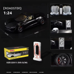 1:24 Lydinio Tesla Sportinio Automobilio Modelis Die-cast Metalinis Žaislinis Automobilis Kabrioletas Žaislas su Įkrovimo Stotele Berniuko Dovana Kolekcinis Namų Dekoravimo Kolekcijos Ornamentai juoda