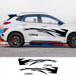 Hyundai Kona hibridiniam N Line elektriniam transporto priemonėms Grafikos Juostelių Rinkinys Dekoras Lipdukas Vinilinė Dangtelis Automobilio Durų &Scaron;oninis Lipdukas Auto Glossy Black