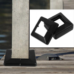 4 vnt. Plastikinis stulpelio dangtelis Stulpo mova Pagrindo apdaila Kvadratinio vamzdžio Denio stulpai PVC Lauko stulpas Verandos apvyniojimas Denio movos apsauga 14.50X14.50X3.00CM