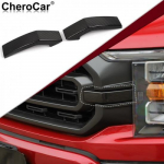 2X Front Center Grille Grill ert Strip Trim Bezel For F150 + carbon fiber