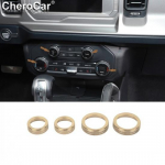 for -25 Ford Bronco Air Conditioner Switch Button Knob Cover Trim Decor Gold