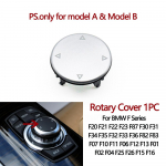 Sidabrinė automobilio CIC IDrive multimedijos valdymo mygtuko apdaila BMW 1 2 3 4 5 6 7 X3 X4 X5 X6 F20 F22 F30 F34 F36 F10 F02 F06 F25 F15 Rotary Cover 1pc