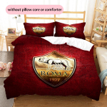 AS Roma logotipo ra&scaron;to patalynė Namų dekoracija Gimtadienio dovana (1 * užvalkalas antklodei + 2 * užvalkalai pagalvėms, be užpildo) 240x220cm
