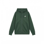Nike Sportswear Club Fleece vyri&scaron;kas džemperis su gobtuvu ir pilnu užtrauktuku BV2646-323 EU XL žalia
