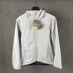 Unisex Juoda Softshell striukė: Plonas flisas, atsparus vėjui ir vandeniui, idealus pavasario/rudens lauko drabužiams 4XL (170-190 jin) &scaron;viesiai pilka spalva