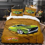 3D Spausdintas Monster Truck Hot Wheel Antklodės Užvalkalas Pagalvės Užvalkalas Patalynės Komplektas Viengulis Dvigulis Karalienės Karaliaus Dydis Miegamojo Dekoras Dovana EU Single(135*200cm)3pcs