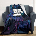 1 vnt. Grand Theft Auto mink&scaron;tas flanelinis pledas su dizainerio spauda. Jaukus pledas visais metų laikais, puikiai tinkantis ant sofos, lovos, biure 130x150cm black