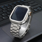 Titano dirželis Apple Watch Ultra 2 49mm 44mm 46mm 45mm 44 Aliuminio lydinio dėklas + Prabangus vyri&scaron;kas apyrankės dirželis Iwatch 10 9 8 7 6 SE for ultra 2 49mm