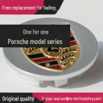 Suderinami Porsche ratlankių dangteliai Cayenne, 911, Panamera, Macan - Spalvotas logotipas, Centriniai padangų dangteliai Cayenne Silver Logo Set [4 pieces]
