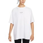 Nike Dri-Fit Negabaritinis prakaitą sugeriantis apvalios apykaklės mar&scaron;kinėlis moterims vir&scaron;utiniai drabužiai IQ2757-100 L