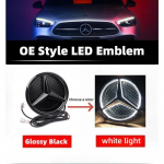 Automobilio grotelių ženklelis, 3D priekinis emblemos LED žibintai Mercedes Benz W205 W212 W213 W204 ML W166 CLA C117 W176 W177 E GLA GLC GLE CLA-C117 2013-2019