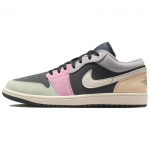 Jordan Air Jordan 1 žemi senoviniai krep&scaron;inio batai Unisex Rožiniai Juodi IB7109-004 42.5