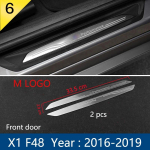 BMW X5 X6 E84 E90 F15 F16 F20 F30 G05 F34 F25 Automobilio Priedai Durų Slenksčio Braižymosi Plok&scaron;telės Apsauginės Nerūdijančio Plieno Lipdukas X1 2016-2018