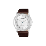 CITIZEN Ecology Drive kolekcijos &Scaron;viesos energija maitinamas kvarcinis mechanizmas Karvės odos dirželis Laikrodis Vyri&scaron;ki laikrodžiai AW1211-12A Umber Strap