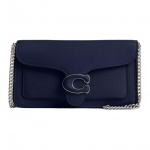 Coach Tabby 21 Logotipo Atvartas Lygi oda Sankabos Rankinė Per petį Crossbody Maža Moteri&scaron;kos rankinės Tamsiai mėlyna CJ350-LHSMU Basic Set (Bag+Dust Bag)